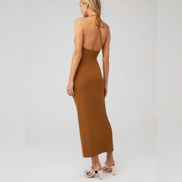 BRAND NEW Significant Other Hallie Halter Maxi Dress in Toffee Size 2 - Picture 2 of 7